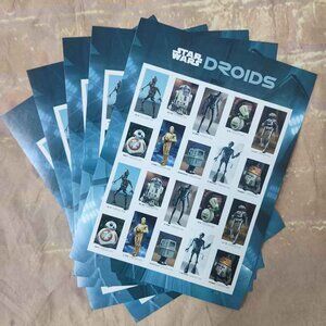 🌟🌟Star Wars DROIDS Stamps 50 Sheets of 1,000 Stamps